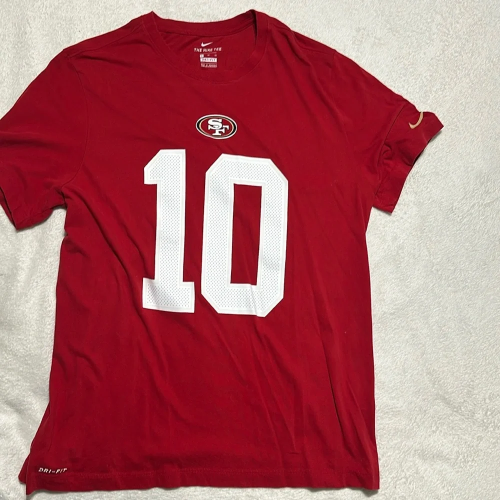 Nike San Francisco 49ers Jimmy Garoppolo 10 Dri-FIT Shirt Mens XL Red NFL - Picture 1 of 9
